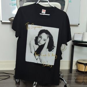 Supreme Black and Gold Graphic Short Sleeve Tee